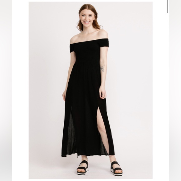 Augustine smocked off shoulder maxi dress - Picture 1 of 4